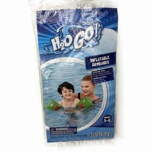 Kids Inflatable Armbands Green with Red Crab